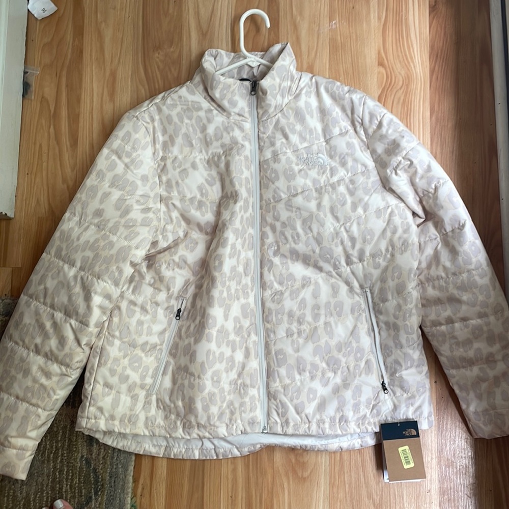 NWT - The North Face cheetah print puffer jacket